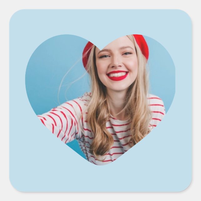 coração do autocolante personalizado (Frente)