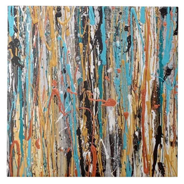 Coração do Azulejo cerâmico Dourado 6 x 6 (Frente)