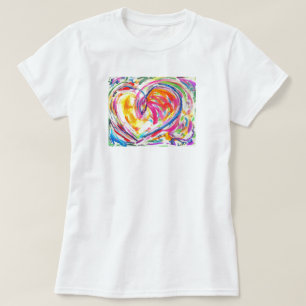 Coração do t-shirt da alegria (parte dianteira)