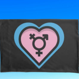 Coração do Trans Pride Pillowcase