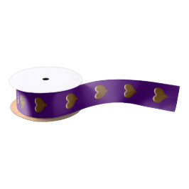 Coração Elegante de Dourado Púrpura Dourada Bruta
