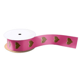 Coração Elegante de Dourado Rosa Dourado Bruto