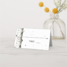 Coração em árvore com iniciais Cartões de Casament