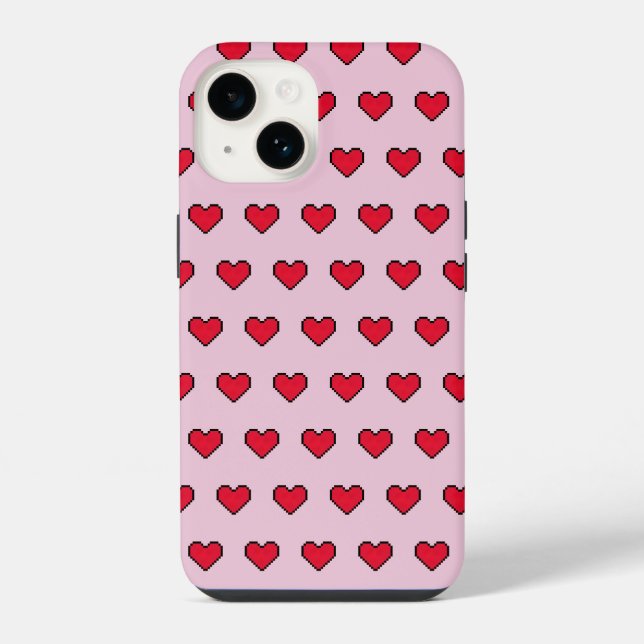 Coração em forma de pixel fofo (Verso)