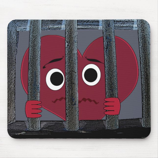 Coração encarcerado Mousepad (Frente)