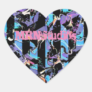 Coração Eyesore clássico adesivo redondo