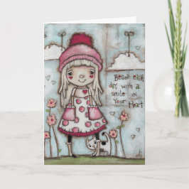 Coração Feliz - Cartão de Dia de os namorados