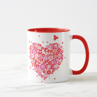 Coração Flor 1 Caneca