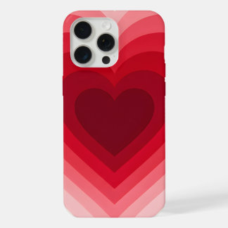 Coração Geométrico em Camadas Rosa Vermelho Design