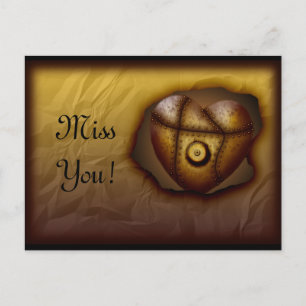 Coração girado, cartão postal personalizável