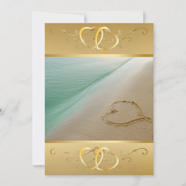 Coração Gravado No Convite De Areia3 (Frente)