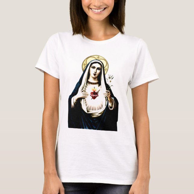 Coração imaculado da camisa de Mary (Frente)