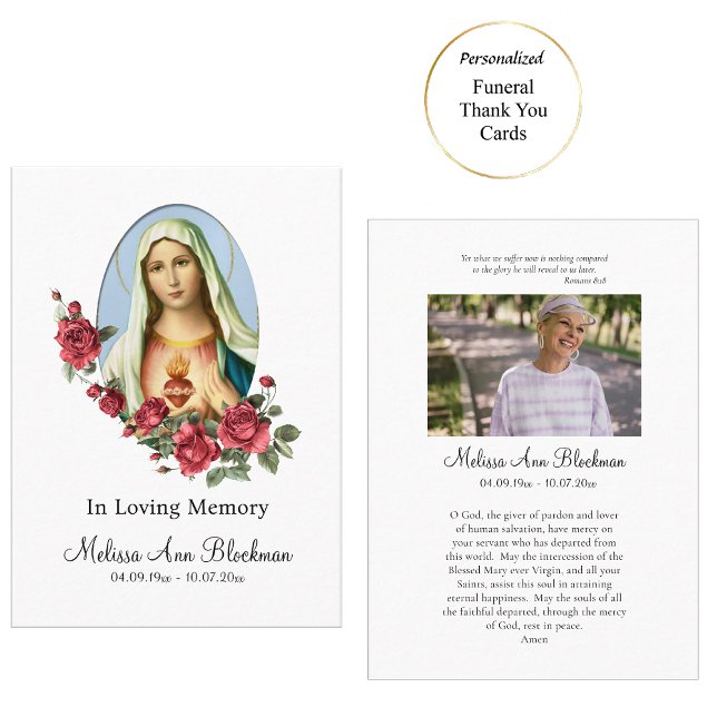 Coração Imaculado de Maria Cartão Funeral de Oraçã (Criador carregado)