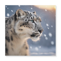 Coração-leopardo-da-neve majestosa da tempestade d