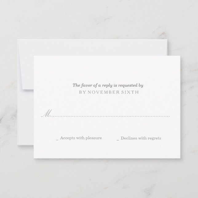 Coração Moderno + RSVP de Seta | Casamento (Frente)