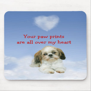 Coração Mousepad de Shih Tzu