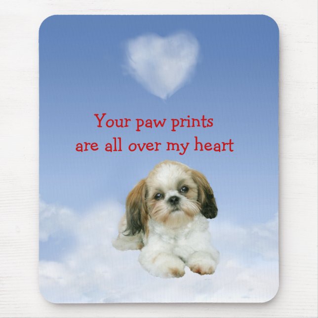 Coração Mousepad de Shih Tzu (Frente)