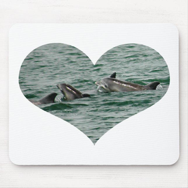 Coração Mousepad do golfinho (Frente)