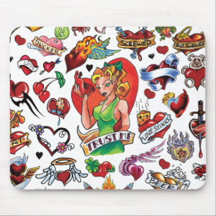Coração Mousepad do tatuagem