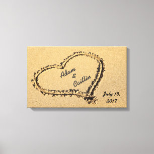 Coração na Impressão de Arte Canvas