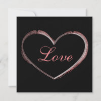Coração na Moda Cinza Caligrafia Amor Casamento
