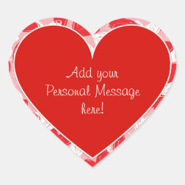 Coração Namorados "Com Amor" Corações - Adesivo