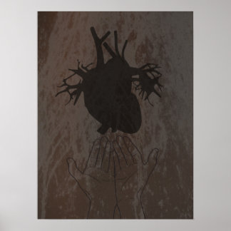Coração nas mãos, poster de doação de órgãos