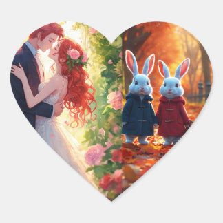 Coração Novo adesivo de moda