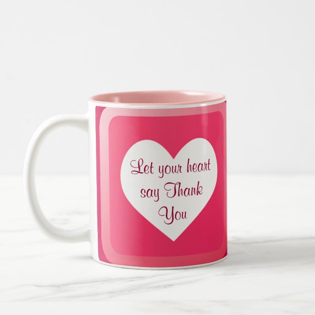 Coração Obrigado canecas (Esquerda)