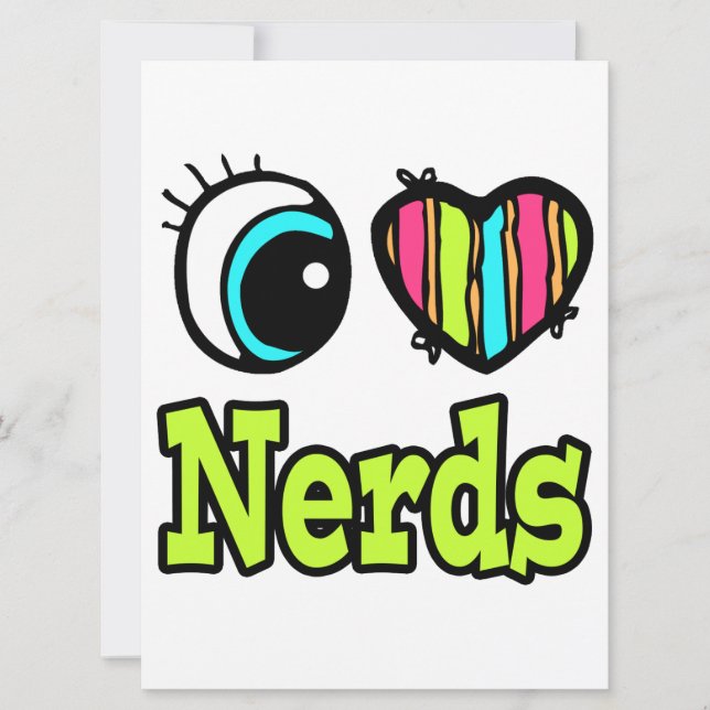 Coração Olho Brilhante Eu Adoro Nerd (Frente)