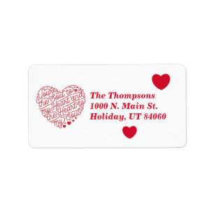 Coração para a minha alma e etiquetas de devolu