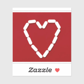 Coração. Parem com a depressão. Adesivo de vinil c