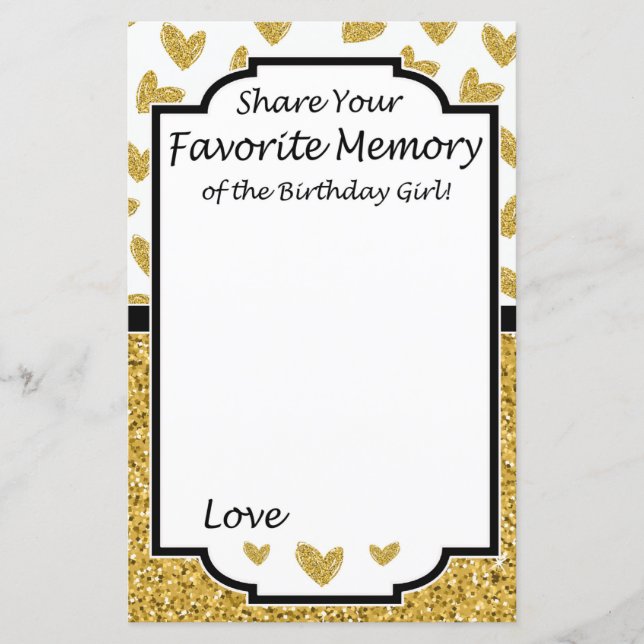 Coração-reluzente Memória Favorita da Rapariga de  (Frente)