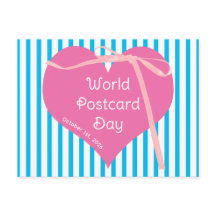 Coração Rosa Fofo Dia do Cartão Postal Mundial 202