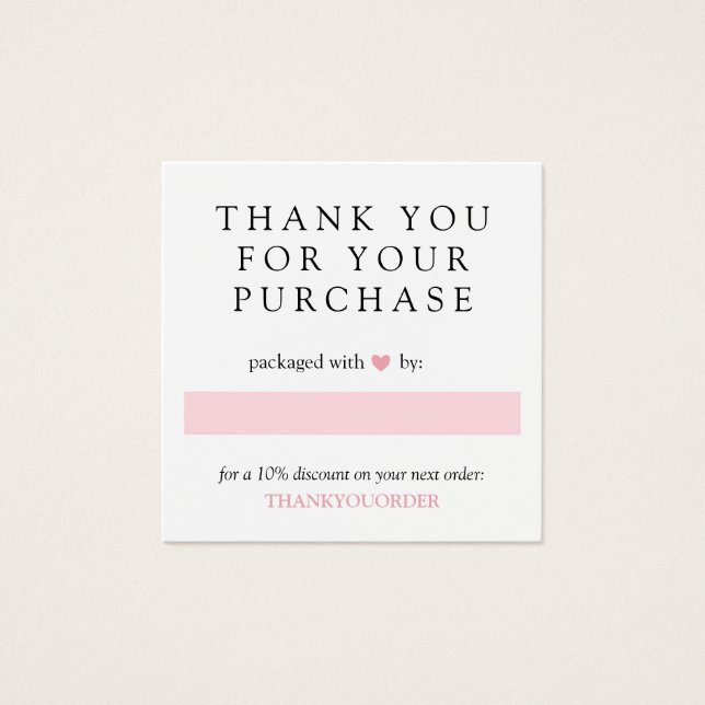 Coração Rosa Obrigado Por Ordem (Frente)