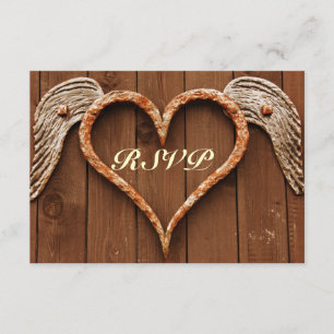 Coração Russo com Cartões RSVP de Casamento de Mad