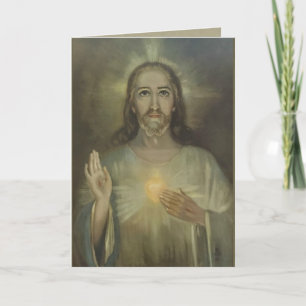 Coração sagrado miraculoso do vazio do cartão de