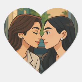 Coração Série Englot Show Me Love Casal Thai GL Adesivo