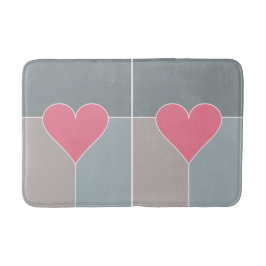 Coração: tapetes de banho de padrão