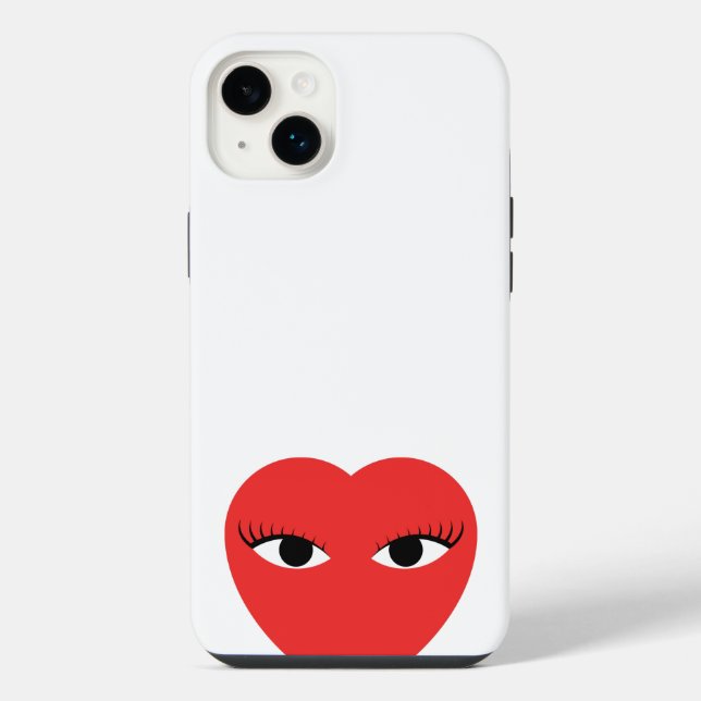 Coração Vermelho na moda com Olhos em Branco (Verso)