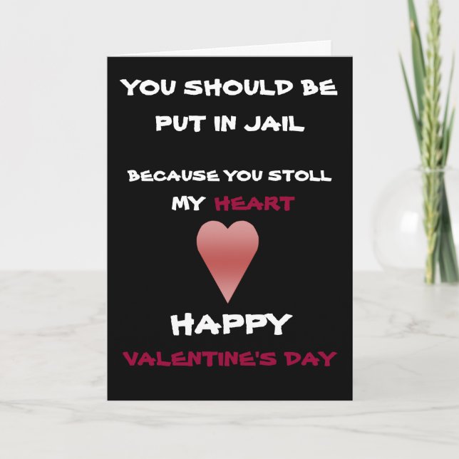 coração, VOCÊ DEVE SER, PÔR NA CADEIA, cartão (Frente)