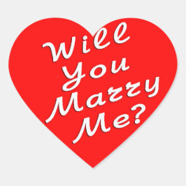 Coração Você Me Casado? Adesivo