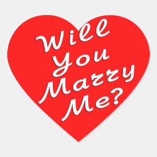 Coração Você Me Casado? Adesivo