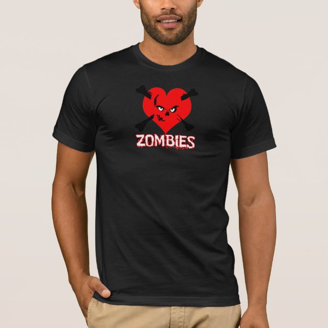 coração zombies - camisa (Frente)