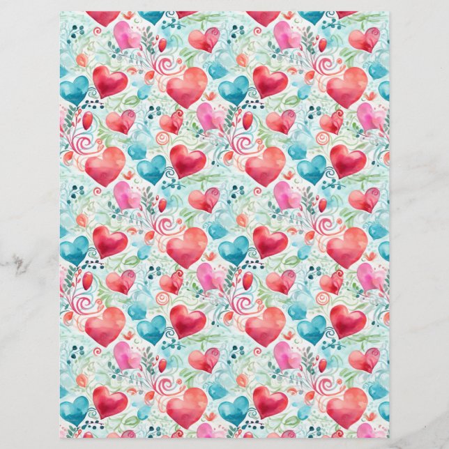 Corações 11 Aquarela fofa (Verso)