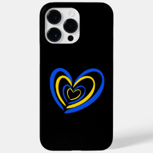 Corações Azul e Amarelo Ucrânia Inspirou minimalis