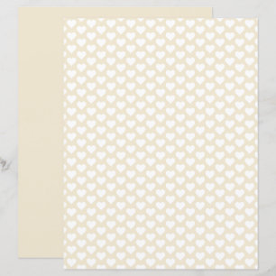 Corações Bonitos Padrões Linen Shade Papel Escrapb