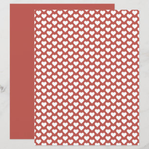 Corações Bonitos Pincelam Papel Escrapado Vermelho
