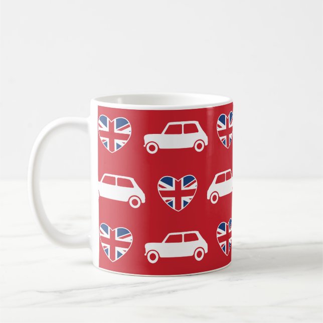 Corações britânicos de Mini Cooper - caneca de (Esquerda)