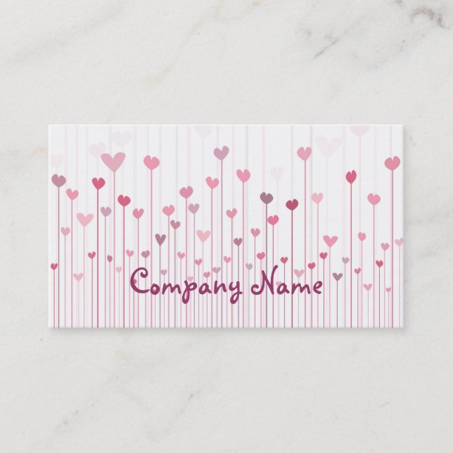 Corações cartão de visita (Frente)